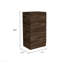 Commode avec boîte à bijoux, armoire à une porte, miroir, deux tiroirs - noyer foncé
