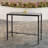 Leihla Iron Outdoor Bar Table with 3D-Print Tempered Glass Top