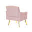 PINK velvet armchair with metal  legs