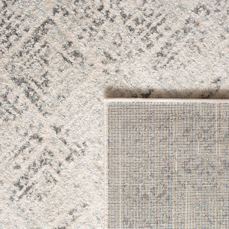 Ekkehard Geometric Ivory/Grey Rug, Runner 61 x 213cm