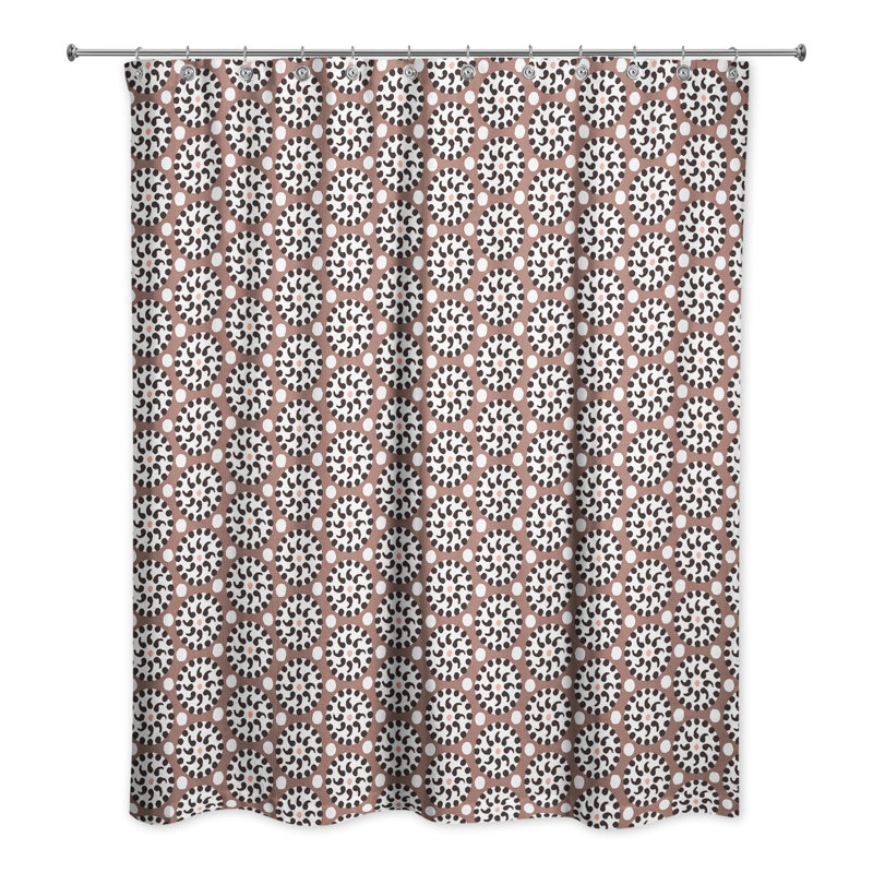 Geometric Shower Curtain, Brown