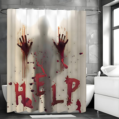 Halloween Shower Curtains with Hooks Included