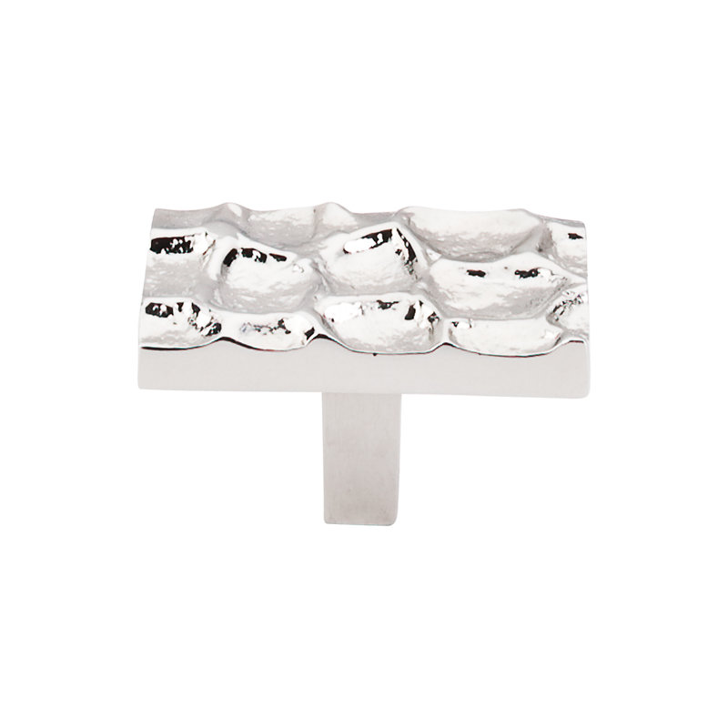 Cobblestone 1 7/8" Length Rectangle Knob, Polished Nickel