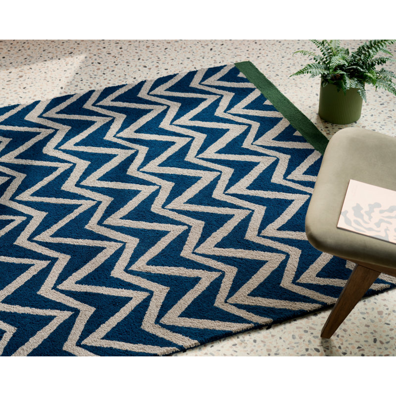 Dhurrie Handmade Geometric Area Rug, Rectangle 6'6" x 9'2"