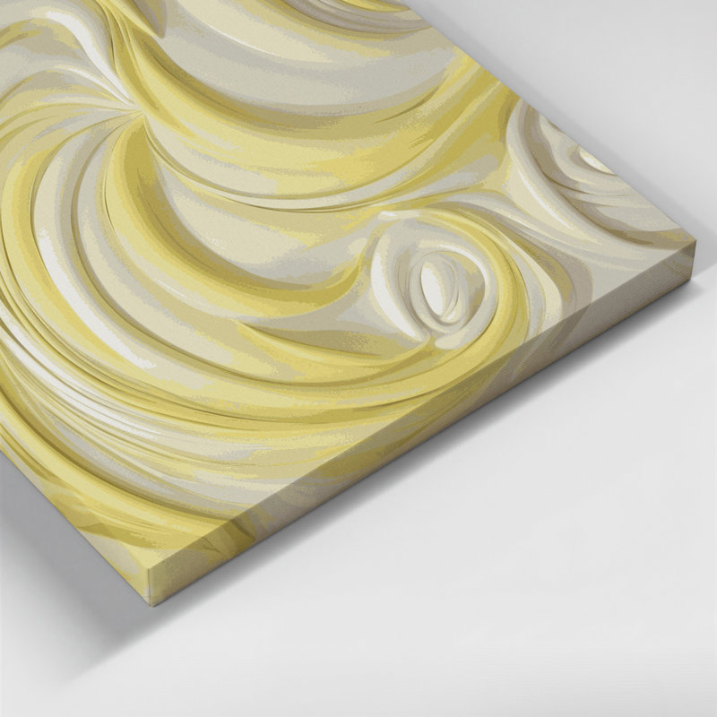 Biomorphic Abstraction 45 Beige Canvas Wall Art, 12" H x 18" W