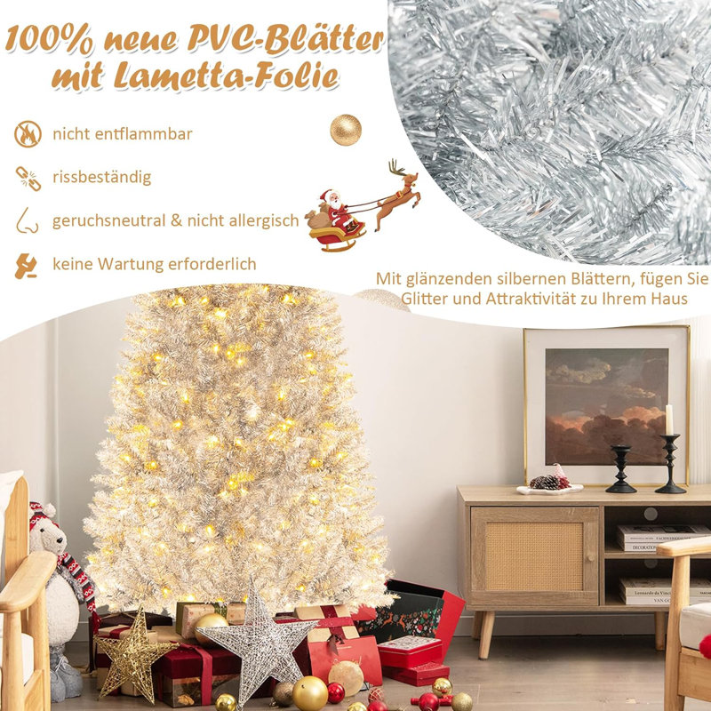 Lighted Artificial Spruce Christmas Tree