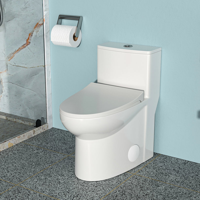 Toilette en céramique avec double chasse d'eau et siège confortable avec couvercle de chasse d'eau efficace