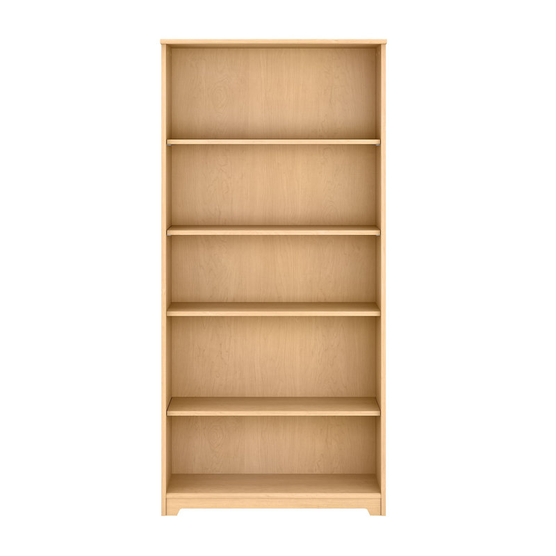 Shelonda 5 Shelf 66" Standard Bookcase, Natural Maple