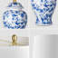 23.6'' Chinoiserie Ceramic Table Lamp Blue And White Porcelain Lamp For Nightstand