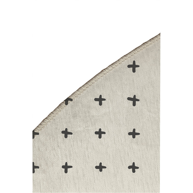 Criss Non-Slip Outdoor Rug, Round 5'