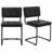 Marlow 19.3" H Mid-Century Modern Tufted Faux Leather Side Dining Chair with Steel Frame-375947236-353112190