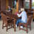 Evelynn 4 - Person Wood Patio Dining Set with Square Table
