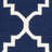 Rodgers Hand Woven Flat Weave Wool/Cotton Geometric Rug in Navy/Ivory-1332094389