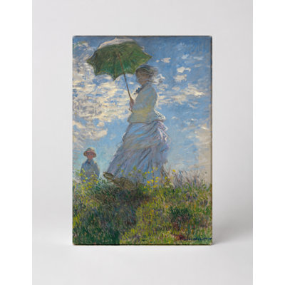 «Woman with a Parasol - Madame Monet and Her Son (1875) - Portrait, art mural sur toile