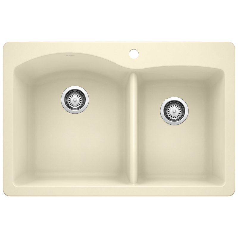 Diamond SILGRANIT 15" Dual Mount Bar Sink - White, Biscuit