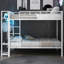 Lit superposé en métal peu encombrant au design moderne, parfait pour les chambres familiales