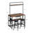 Kitchen Island with Power Outlet & 2 Stools - Industrial 3-Tier Shelves, Hooks, Microwave Stand for Dining Room, Living Room, Apartment-Vintage-1512894211