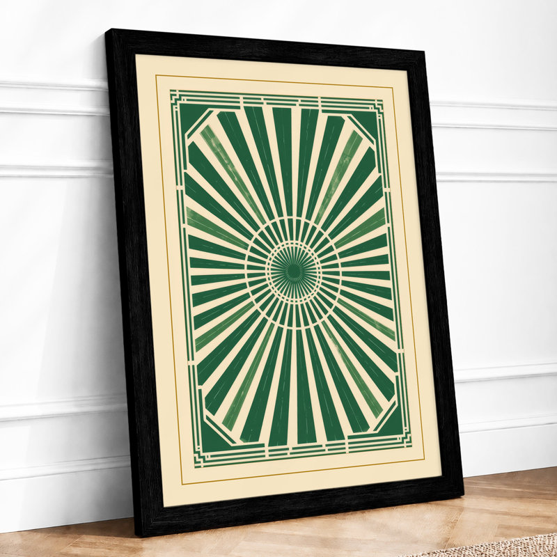 Sunburst Geometric - Print, Black, A3 - 42.0 x 29.7 cm