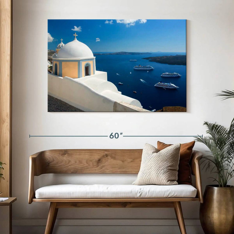 Ravi Santorini Church Domes, 32" H x 48" W