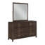 Commode à 6 tiroirs de style moderne Kenzo en bois de noyer (commode incluse)
