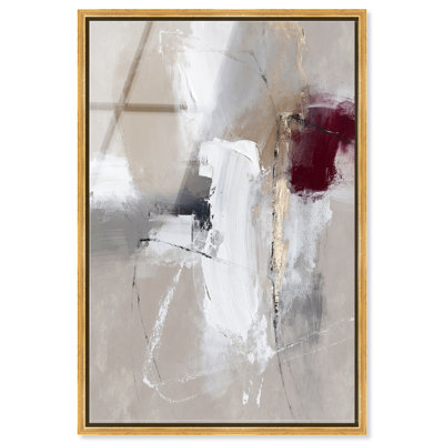 Sanguine profonde I, impression acrylique encadrée, art mural minimaliste par Art Remedy, cadre doré, 30 x 45