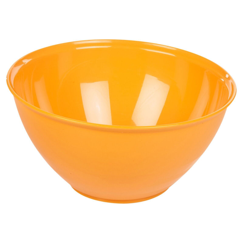 3 Pcs Durable Plastic Colourful Mixing Bowls Set Microwave & Dishwasher Safe, Orange