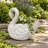 Vintage White Swan Garden Planter
