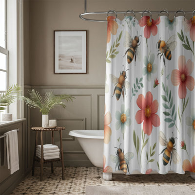 Rideau de douche standard 1 pièce Corionna Bee & Bloom