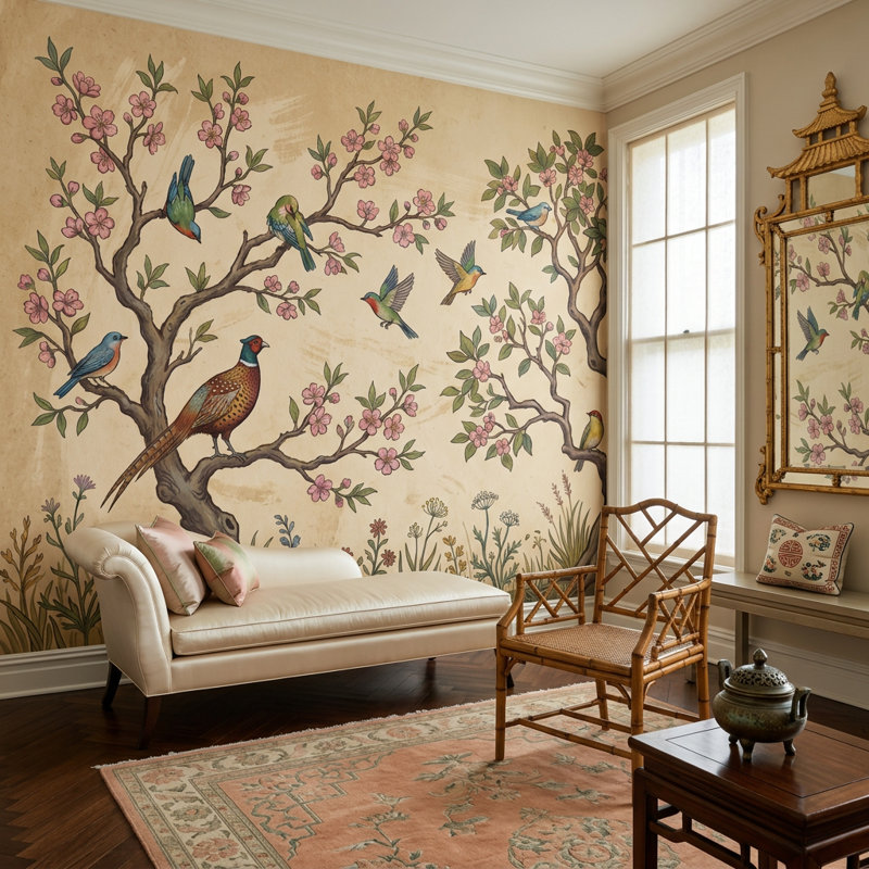 Décoration murale pastorale amovible, Non tissé, 200 po x 120 po