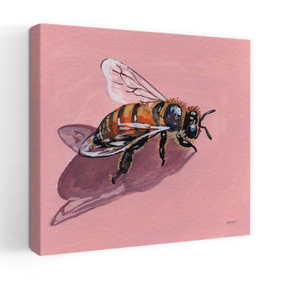Contemporary Art Contemporary Bee Animal Art by Kate Jarvik Birch - Wrapped Canvas Print