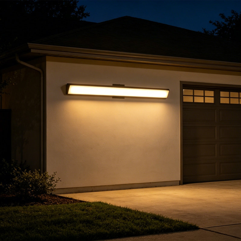 35.4'' Slender Sideway Outdoor Hardwired Bar Wall Sconce with LED Light Source