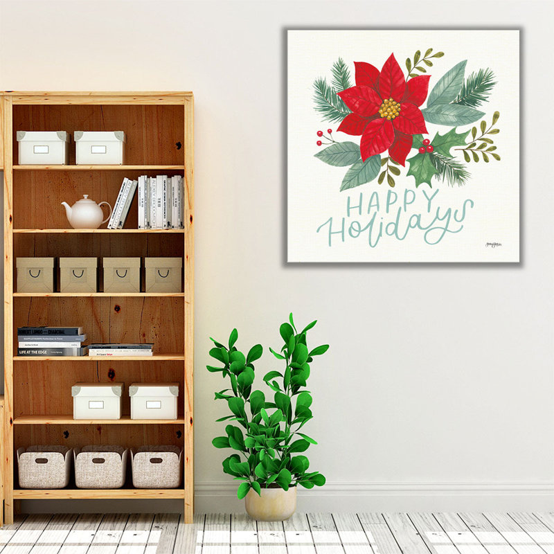 Holly and Pine IV - reproduction d'art sur toile, H 40 po x l 40 po