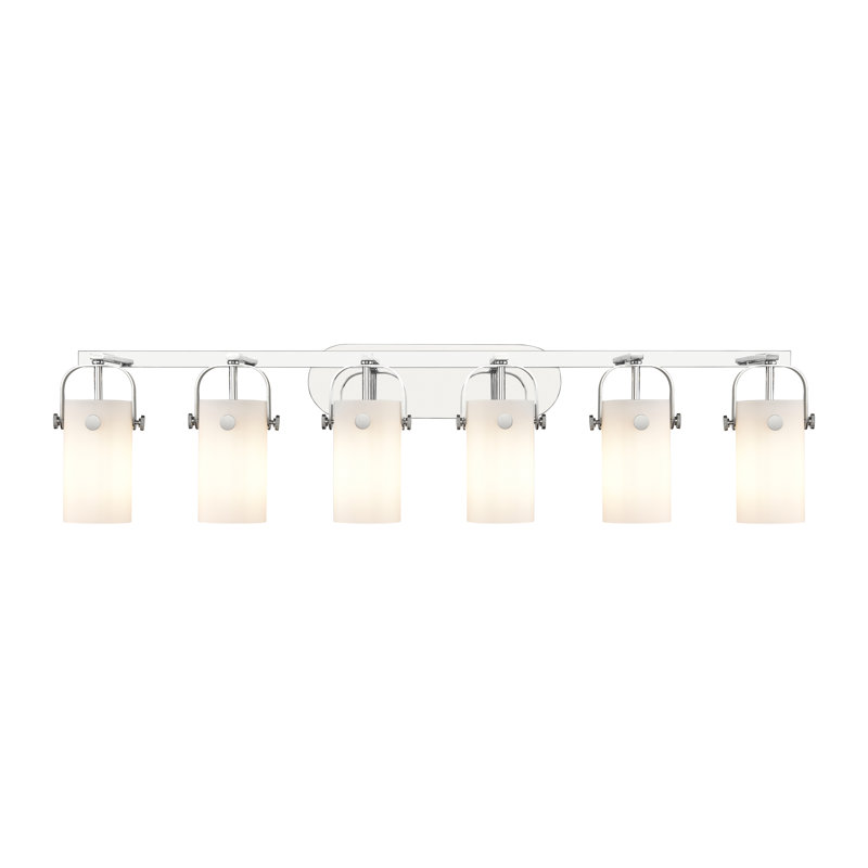 Smethport 6 - Light Dimmable Vanity Light, White, Polished Chrome