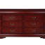 Commode 6 tiroirs Louis Philippe, finition cerisier-1839277370