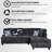 Diodorus Wide Wale L-shape Sectional With Chaise-1503315242