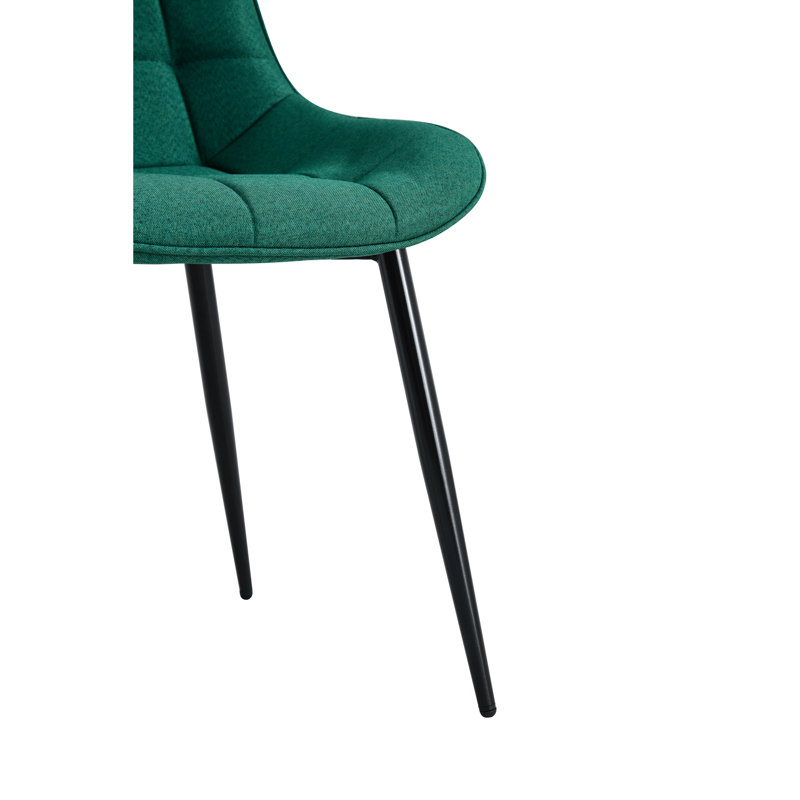 Chaise en tissu Pu foncé pour salle à manger - motif de grille attrayant et fabrication à long terme Élégante avec décoration de chambre Confortable