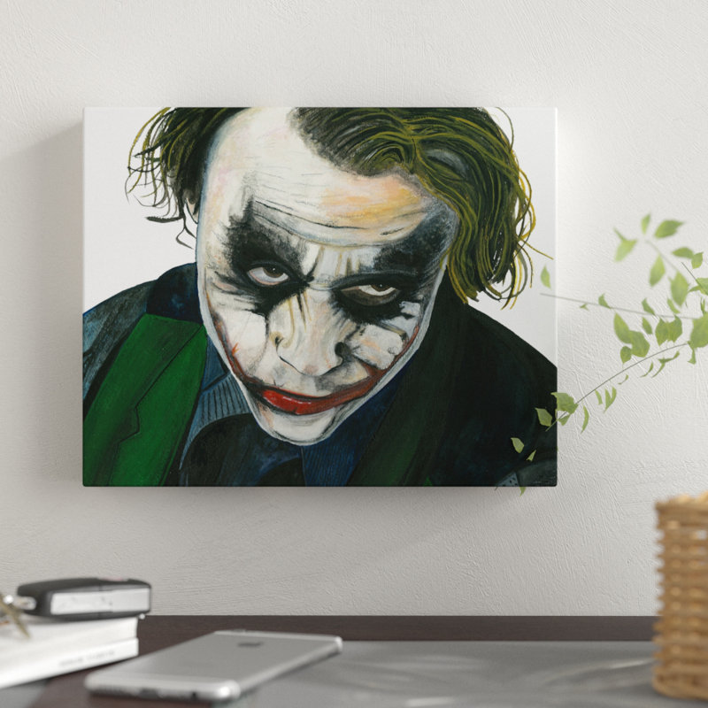 «The Joker» par Damon Crook - impression, H 8 po x l 10 po x P 1,5 po, Toile tendue