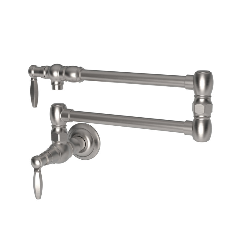 Metropole Wall Mount Pot Filler, Stainless Steel (PVD)
