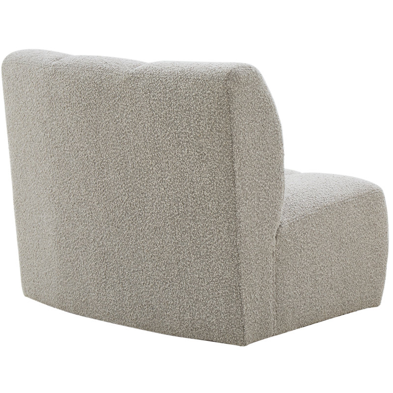 Infinity Taupe Boucle Fabric 43" Contemporary Modular Chair