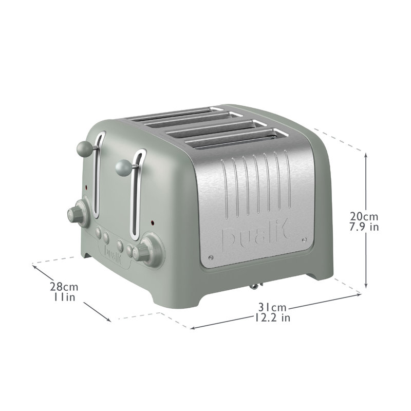Dualit 2 Slice Lite Toaster - Sage, 4 Slot