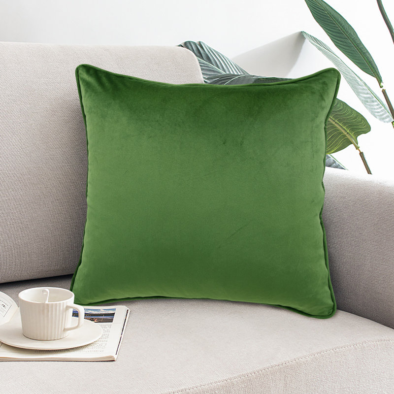 Moroney Ochre Square Cushion, Olive