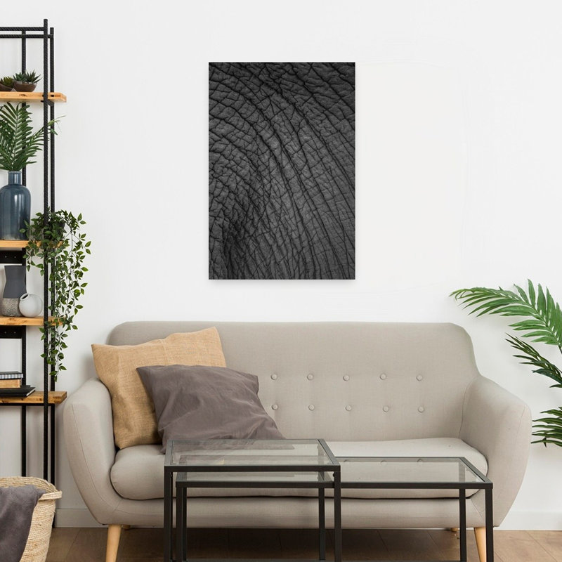 Art contemporain contemporain, éléphant minimaliste, art animalier, H 24 po x l 16 po