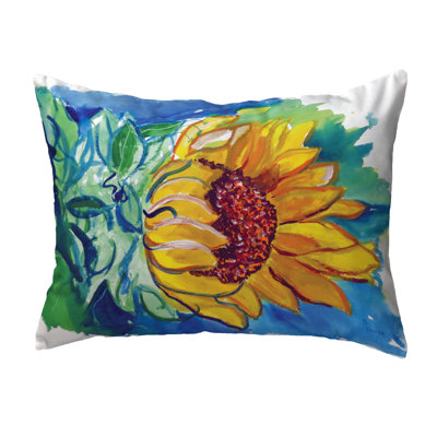 Windy Sunflower Indoor/Outdoor Lumbar Pillow