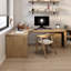 Bureaux rectangulaires en bois massif Burlywood-111032615-111032618