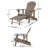 Clariandra Folding Acacia Wood Adirondack Chair with Slatted Back-528374471