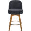 Tabouret de comptoir pivotant 26 po avec structure en bois massif-1855014813