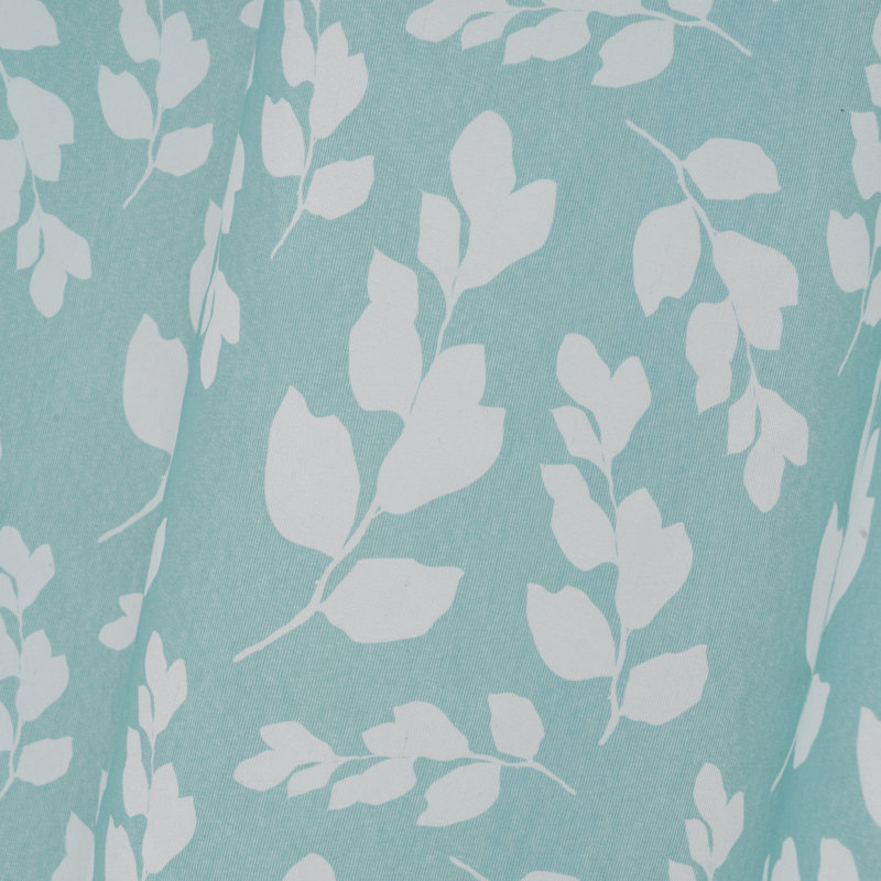 Tove Cotton Blend Semi Sheer Curtain Single Panel, Green