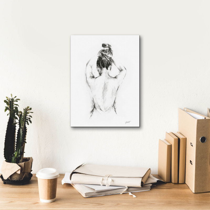 «Back Study 1» par Ethan Harper, art mural sur toile, H 16 po x l 12 po x P 0,75 po
