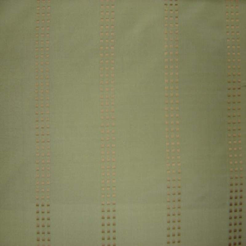 Astra Fabric | Dotted Squared Stripe Silk Fabric | Drapery & Curtain Fabric, Celery