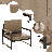Mid Century Modern Accent Chair With Wood Frame, PU Leather Reading Armchair, Reading Leisure Dining Seating & Booth For Living Room Bedroom Waiting Room-1740679474